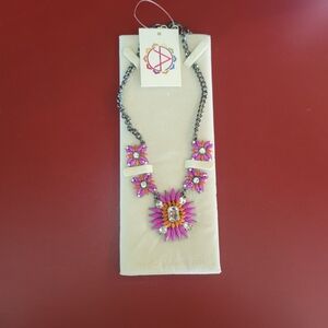 NEW Amrita Singh Princess Joan Necklace Jewels Purple And Orange NIP Costume